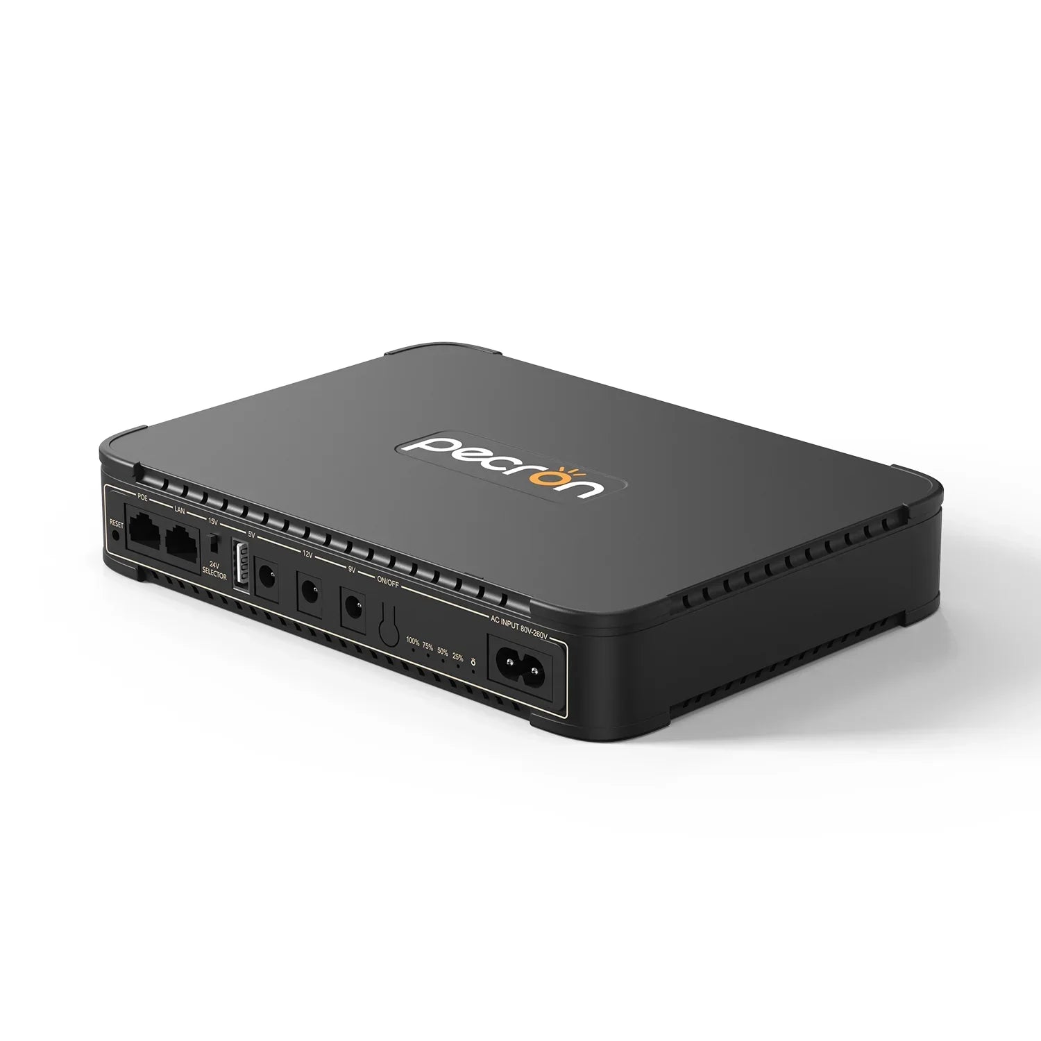 PECRON  D77 DC UPS Battery Backup, 76.96Wh Small UPS for WiFi Router/Modem/Security Camera/Phone, With PoE Port, 5V/9V/12V